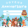 Carte d'anniversaire 2025 Lutins Farceurs pour enfant