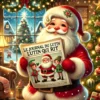 lutin lisant un journal de Noël