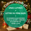 Coffret complet lutin farceur de noel, lettre du Père Noël et accessoires magiques de noel