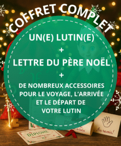 Coffret complet lutin farceur de noel, lettre du Père Noël et accessoires magiques de noel