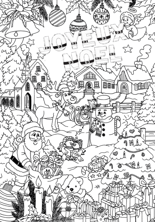 Coloriage géant de Noël 100 x 70 cm – Image 3