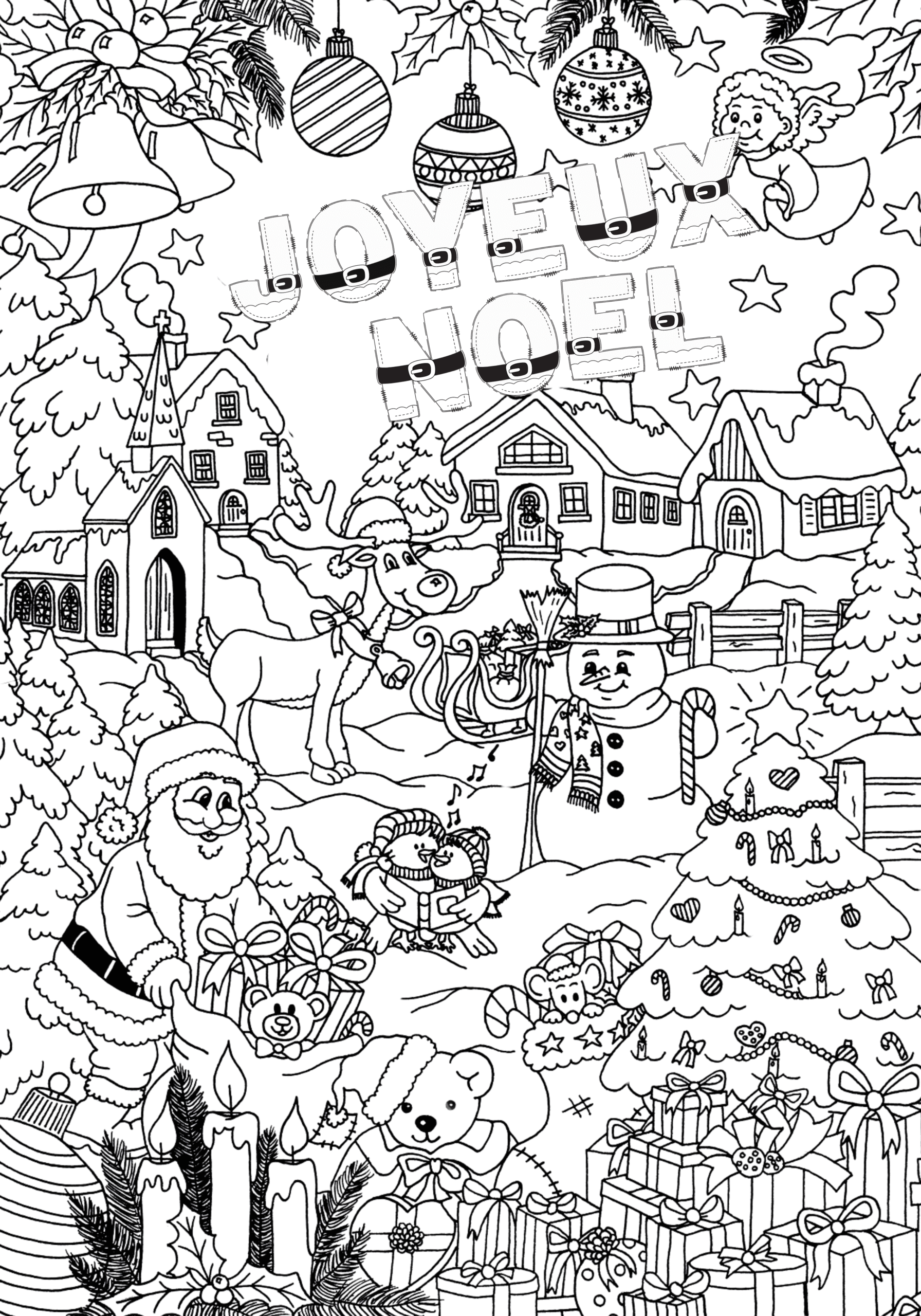Coloriage géant de Noël 100 x 70 cm – Image 3