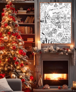 coloriage géant de Noël pour enfants à dérouler