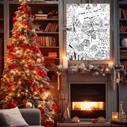 coloriage géant de Noël pour enfants à dérouler