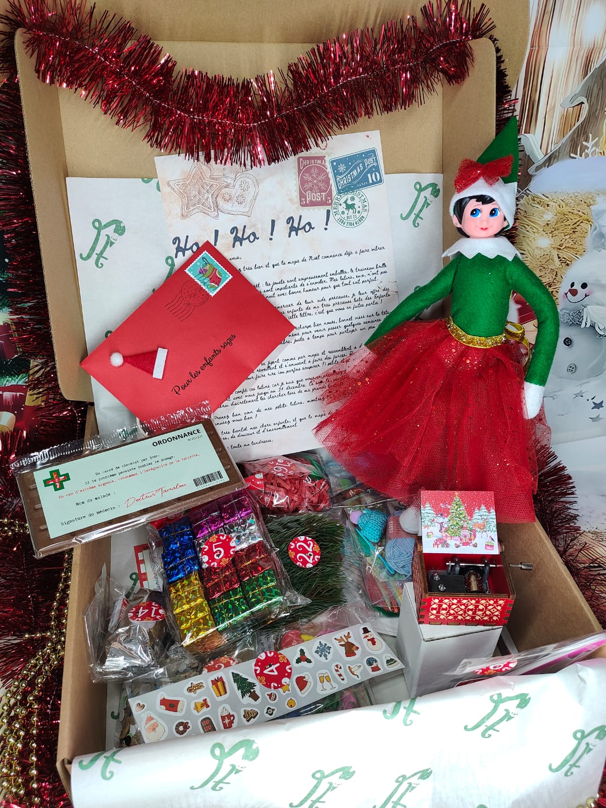 Coffret Premium : Lutine Hotte à betise et lettre du pere noel
